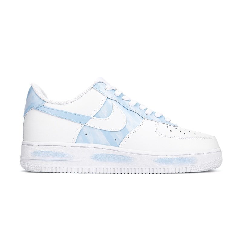 Custom Air Force 1 Shoes Blue White Sky Cloud - Image 2