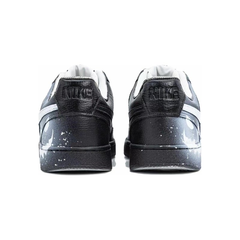 Custom Court Shoes Black White Dark Night Moment - Image 5
