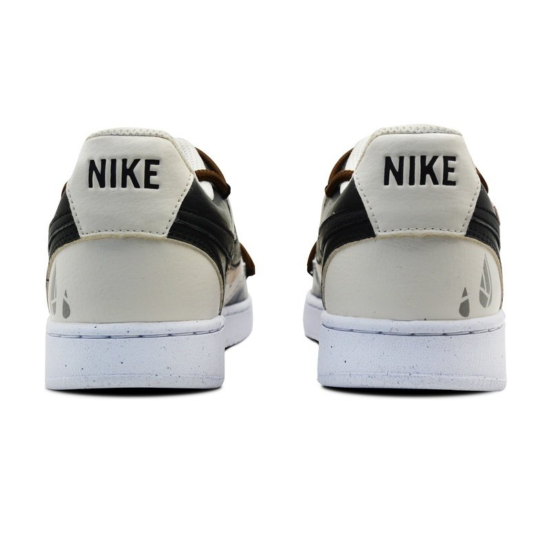 Custom Court Shoes Cream Brown Rain Drip - Image 4