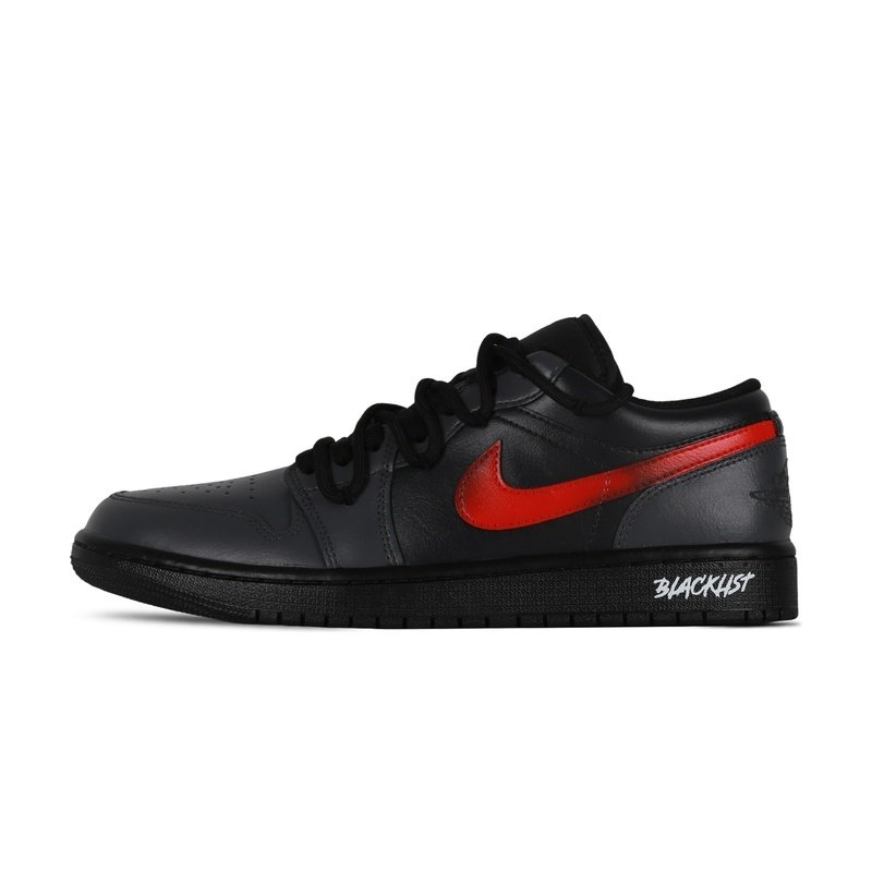 Custom Jordan Shoes Black Red Black List