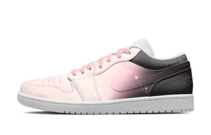 Custom Jordan Shoes Pink Black Star Dye