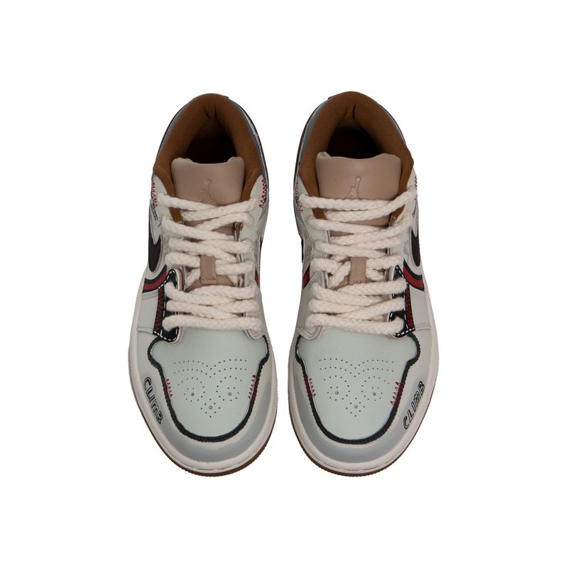 Custom Jordan Shoes White Gray Urban Climb - Image 4
